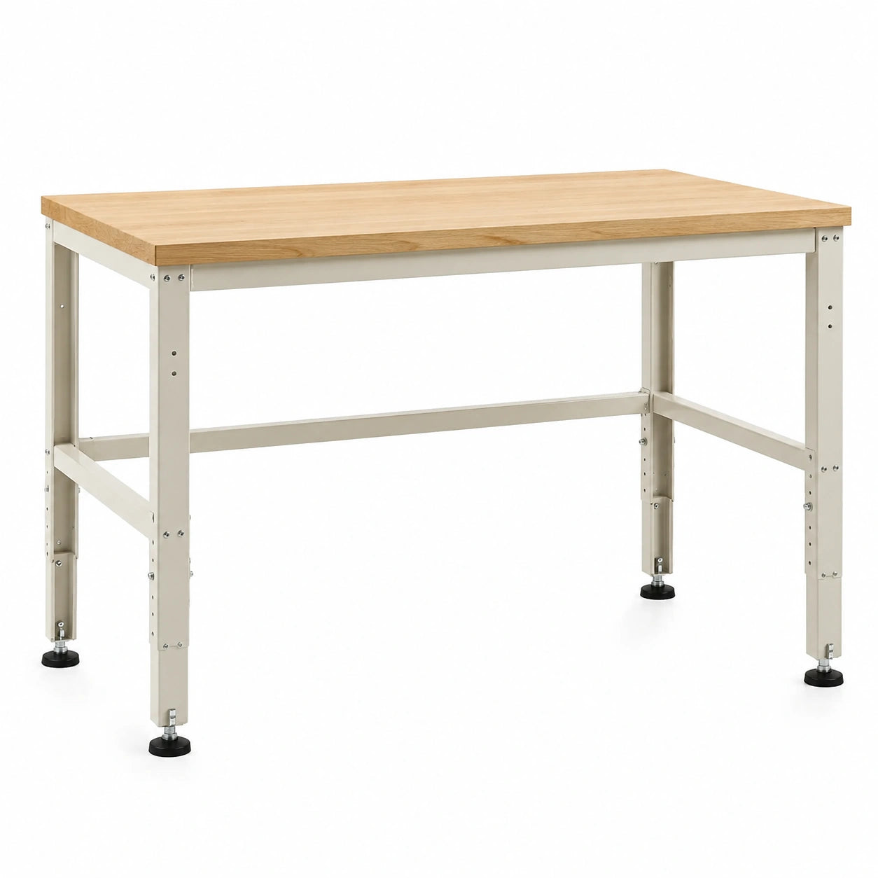 Banco da lavoro in legno e metallo 120x60 cm beige