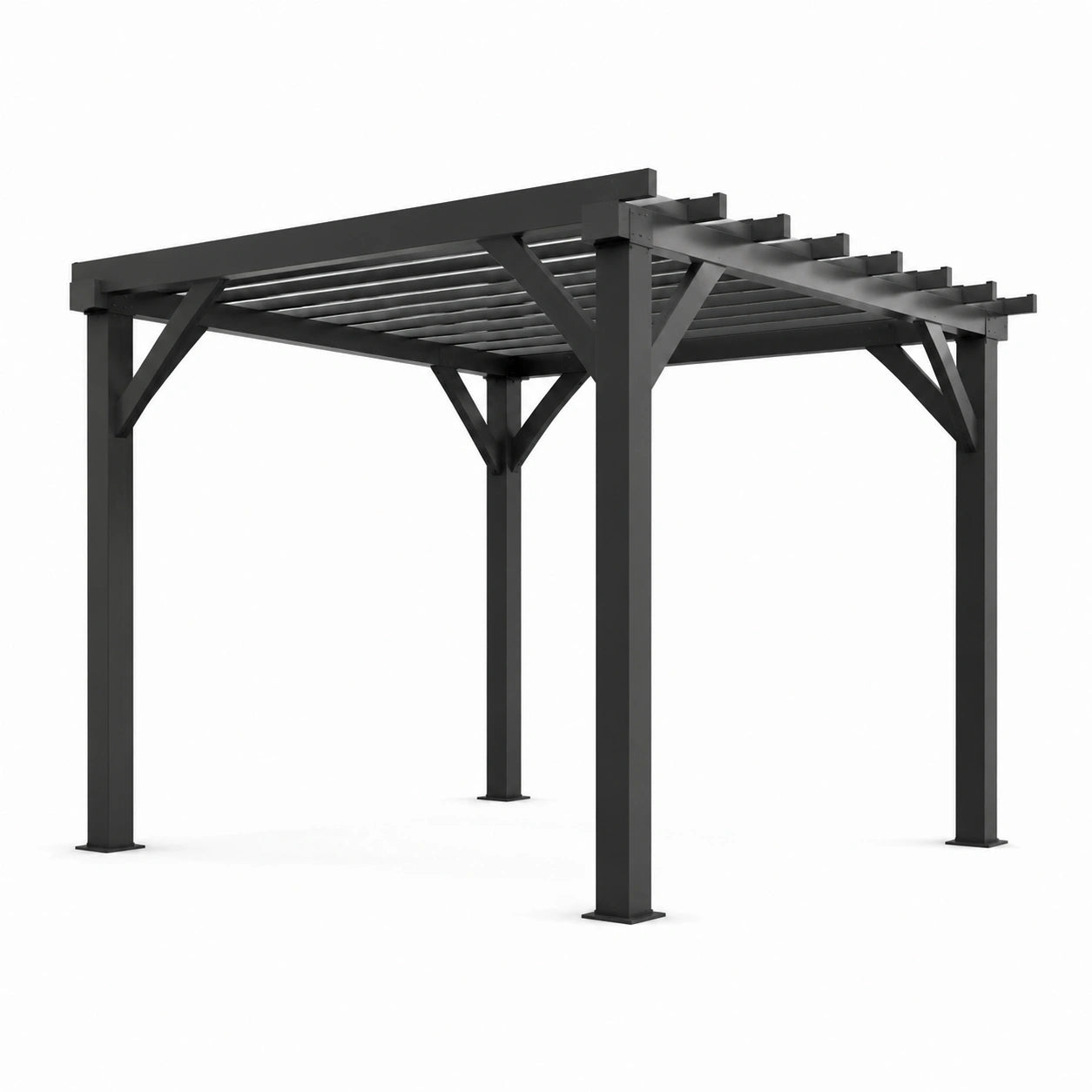 Pergola in Metallo Grigio Antracite 300x300 cm