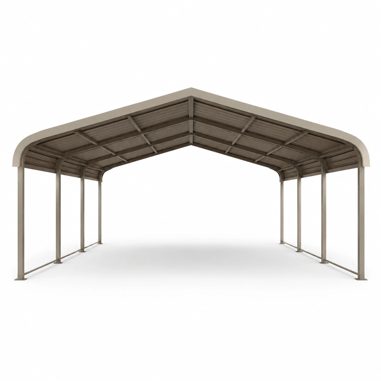 Tettoia in Metallo Acciaio Grigio 600x300x250 cm