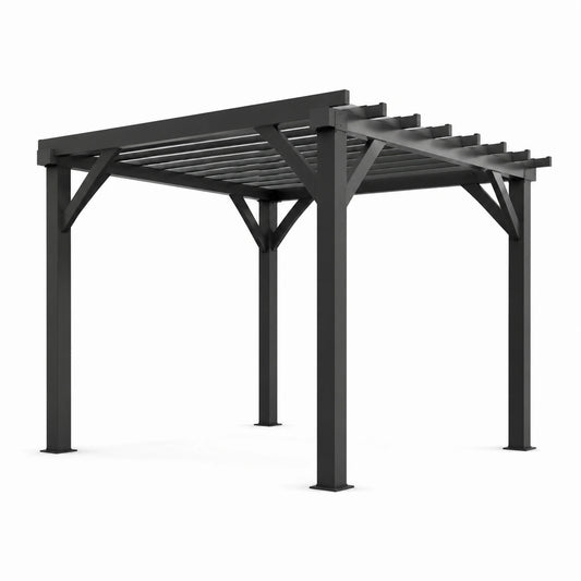 Pergola in Metallo Grigio Antracite 300x300 cm