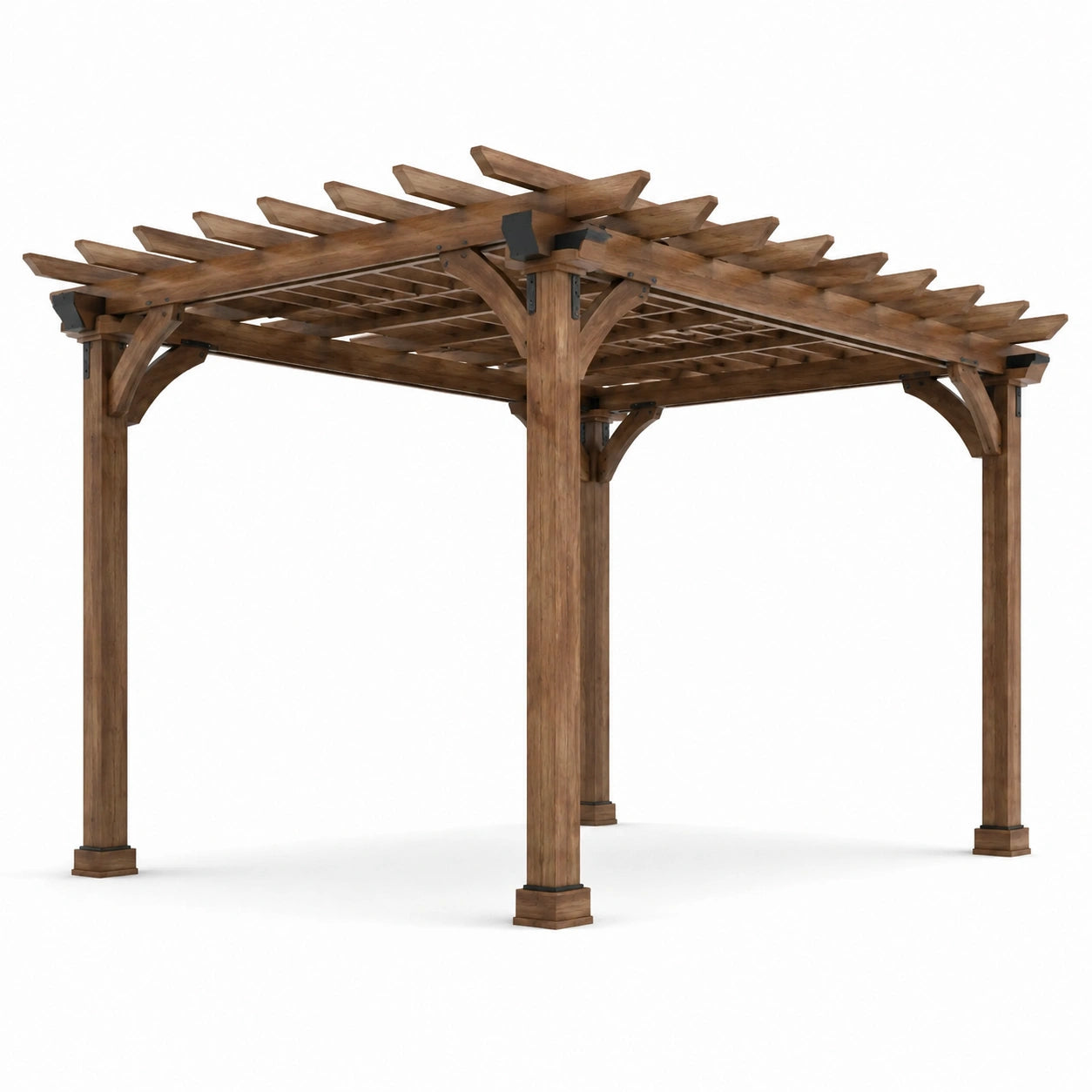 Pergolato in legno 300x300x250 cm marrone